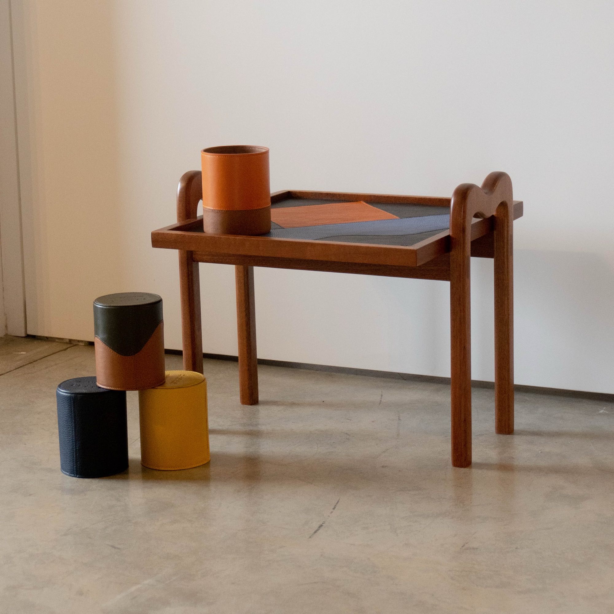 Table AA Square:  Leather — 2